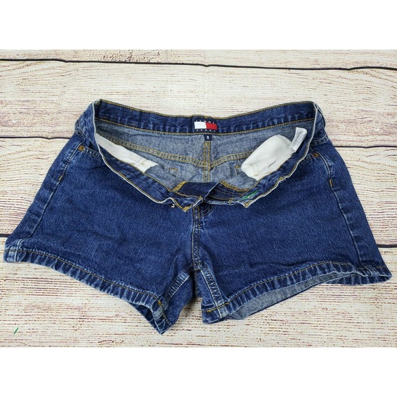 Tommy Jeans Size 9 Kelly Denim Shorts 100% Cotton Med Authentic Wash Juniors Y2K - Picture 3 of 9